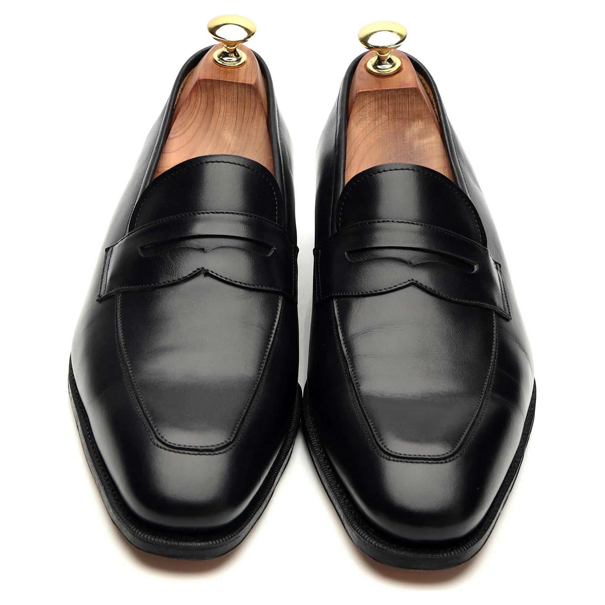 '101330' Black Leather Loafers UK 8