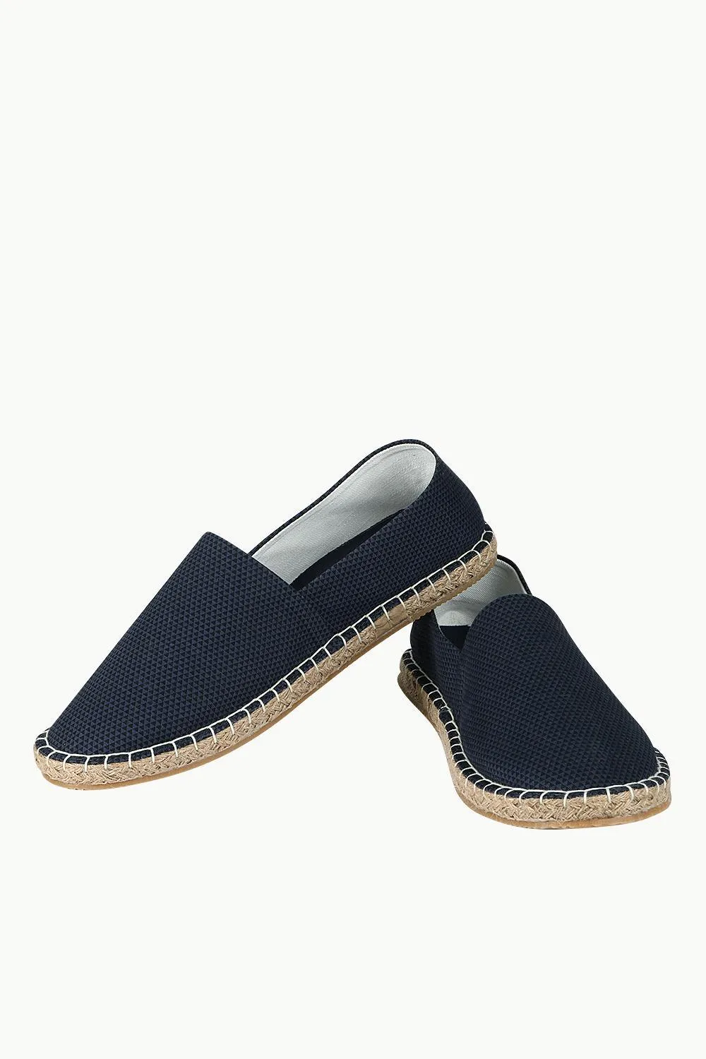 Men's Printed Navy Canvas Espadrilles